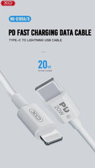 XO NB-Q189B PD 20W Καλώδιο Φόρτισης Type-C σε Lightning 2m
