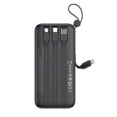 XO PR279 Powerbank με Καλώδια USB-A Type-C Micro & Lightning 20.000mAh