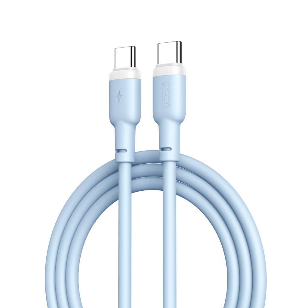 XO NB208B Liquid Silicone Data Type-C to Type-c 60W cable Μπλε