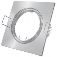 Avide GU10 Πλαίσιο Τετράγωνο Σαγρέ Σατέν Νίκελ