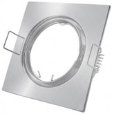 Avide GU10 Πλαίσιο Τετράγωνο Σαγρέ Σατέν Νίκελ