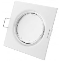 Avide GU10 Πλαίσιο Τετράγωνο Σαγρέ Άσπρο