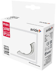 Avide GU10 Πλαίσιο Τετράγωνο Σαγρέ Άσπρο