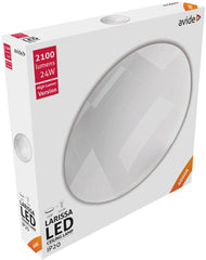 Avide LED Μοντέρνα Πλαφονιέρα Οροφής Larissa 24W 375x70mm Λευκό 4000K