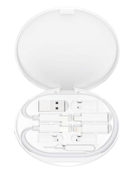 XO CX031 Αντάπτορας Family Box + Μαγνητικός ασύρματος φορτιστής 15W Λευκό