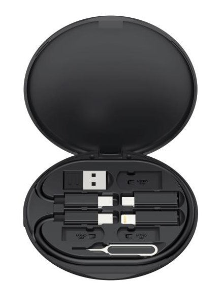 XO CX031 Αντάπτορας Family Box + Μαγνητικός ασύρματος φορτιστής 15W Μαύρο