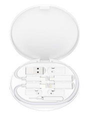 XO CX031 Αντάπτορας Family Box + Μαγνητικός ασύρματος φορτιστής 15W Λευκό