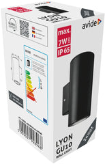 Avide Επιτοίχιο Φωτιστικό Εξωτερικού Χώρου Lyon 2xGU10 IP65