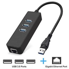 Αντάπτορας USB3.0 σε USB3.0x4 με Gigabit Lan