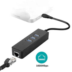 Αντάπτορας USB3.0 σε USB3.0x4 με Gigabit Lan