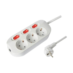 Technik Επαγγελματικό Πολύπριζο 3 Θέσεων με Καλώδιο 1,5m (1,5mm2) και 3 Διακόπτες 16A