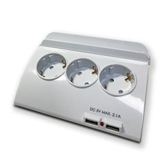 Technik Επαγγελματικό Πολύπριζο 5 Θέσεων με Καλώδιο 1.5m 2 Θύρες USB & Διακόπτη 16A