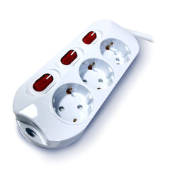 Technik Επαγγελματικό Πολύπριζο 3 Θέσεων με Καλώδιο 1,5m (1,5mm2) και 3 Διακόπτες 16A