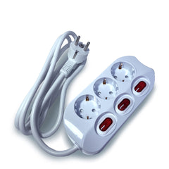 Technik Επαγγελματικό Πολύπριζο 3 Θέσεων με Καλώδιο 1,5m (1,5mm2) και 3 Διακόπτες 16A