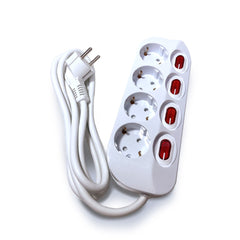 Technik Επαγγελματικό Πολύπριζο 4 Θέσεων με Καλώδιο 1,5m (1,5mm2) και 4 Διακόπτες16A