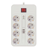 Technik Πολύπριζο 8 Θέσεων (1,5mm2) με Διακόπτη & 3 Θύρες USB 16A 1.5m