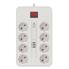 Technik Πολύπριζο 8 Θέσεων (1,5mm2) με Διακόπτη & 3 Θύρες USB 16A 1.5m