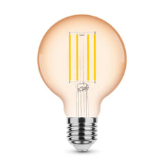 Modee Lighting LED Σφαιρική Λάμπα Filament Amber G80 4W E27 320° 1800K (360 lumen)