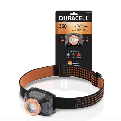 Duracell Φακός Κεφαλής με Λειτουργία Εστίασης DH350SE (+3AAA) IPX4 350lm B1