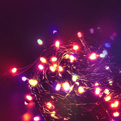 Modee Lighting Χριστουγεννιάτικα Λαμπάκια LED με Αντάπτορα (100LED/10m/10cm) Πολύχρωμα