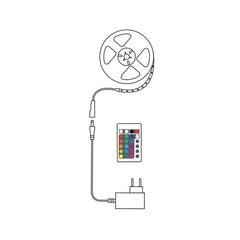 Modee Smart Ταινία LED 12W IP20 2700K & RGB 700lm με Τηλεχειριστήριο 5m