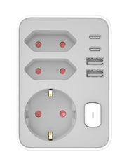 Technik Professional Πρίζα Επέκτασης 3 Θέσεων + 2 x USB-C + 2 x USB-A + Διακόπτης