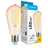 Modee Lighting Λαμπτήρας LED Filament Amber ST64 4W E27 320° 1800K (320 lumen)