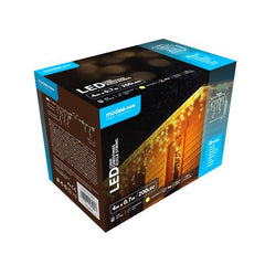 Modee Χριστουγεννιάτικα Φωτάκια LED με Αντάπτορα & Δυνατότητα Επέκτασης (200LED/4m/H70cm) Θερμό Λευκό