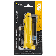 Technik Φακός Χειρός W30 με Ενσωματομένη Μπαταρία 2000mAh COB και 1x2835 LED (150 lumen)