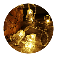 Modee Χριστουγεννιάτικα Φωτάκια LED με Αντάπτορα (50LED/4.9m/10cm) Θερμό Λευκό