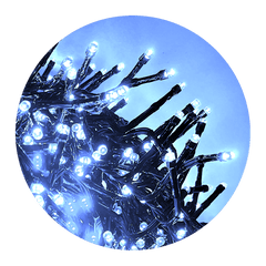Modee Χριστουγεννιάτικα Φωτάκια LED με Αντάπτορα (384LED/2.1m) Ψυχρό Λευκό