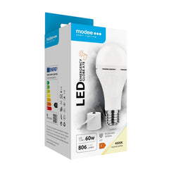 Modee Σφαιρική Λάμπα LED A78 Έκτακτης Ανάγκης 7,5W E27 180° 4000K 806lm