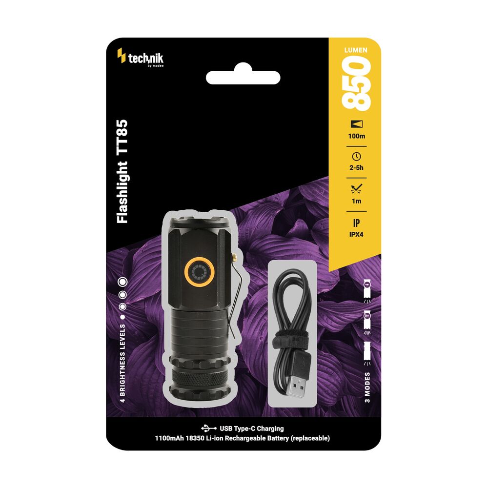 Technik Φακός TT85 3xP35 LED 850lm (1x18350 1100mAh)