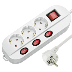 Technik Επαγγελματικό Πολύπριζο 3 Θέσεων με Καλώδιο 1,5m (1,5mm2) και 3+1 Διακόπτες 16A