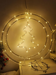 Modee Χριστουγεννιάτικο Διακοσμητικό Παραθύρου LED μπαταρίας (48LED D50cm)