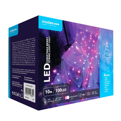 Modee Christmas LED Λαμπάκια Τύπου Berry με Βύσμα (100LED/10m/10cm) Ροζ & Ψυχρό