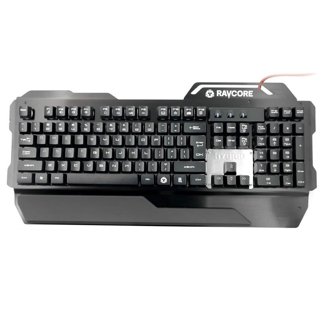 Ravcore Hybrid Μεμβράνης-Μηχανικό Πληκτρολόγιο Ενσύρματο με USB