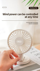 XO MF82 XO MF82 Επιτραπέζιος Ανεμιστήρας USB Διπλής Λεπίδας Μπεζ