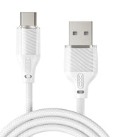 XO NB291 Καλώδιο Φόρτισης & Μεταφοράς Δεδομένων Type-C Braided 6A Λευκό