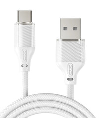 XO NB291 Καλώδιο Φόρτισης & Μεταφοράς Δεδομένων Type-C Braided 6A Λευκό