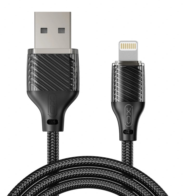 XO NB291 Καλώδιο Φόρτισης & Μεταφοράς Δεδομένων Lightning Braided 6A Μαύρο