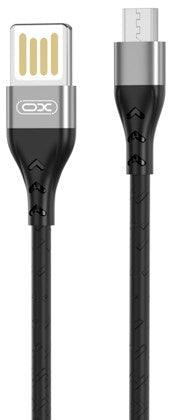 XO NB188 2.4A Καλώδιο Φόρτισης Διπλής Φοράς USB & Micro 1m Γκρι