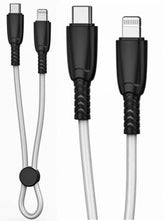 XO NB-Q248A Suluo Series Φορητό Καλώδιο Αντάπτορας Type-C σε Lightning 27W 25cm Strip Λευκό