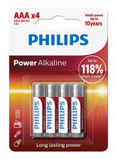 Philips Power Alkaline Μπαταρία LR03P BL4 AAA (4τμχ)