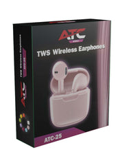 Ασύρματα Ακουστικά Earbuds ATC-25 TWS Ροζ