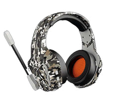 Meetion Ακουστικά Κεφαλής Gaming BTH014 Ενσύρματα & Bluetooth 2.4G Καφέ Παραλλαγή