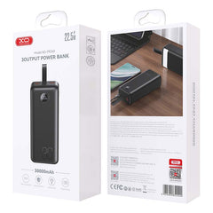 XO PR240 Power Bank Γρήγορης Φόρτισης με Οθόνη USB-C 20W/USB-A 22.5W 30000mAh