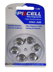 Pkcell 1.4V Zinc Air Μπαταρία Ακουστικών Βαρηκοΐας A13 6τμχ
