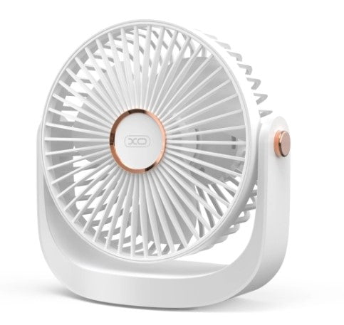 XO MF101 Επιτραπέζιος Ρυθμιζόμενος Ανεμιστήρας 1200mAh Λευκό