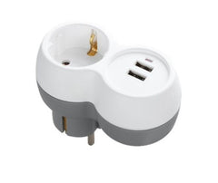 Technik Professional Πρίζα 1 Θέσης με 2 Θύρες USB-A 16A